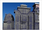 Modélisation de bâtiments 3D, pour un court métrage d'animation.