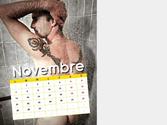 Calendrier pour un club de football-Création et traitement images noir et blanc et couleur-Mois de novembre