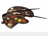 Prise de vue pour un Chocolatier+ traitement chromatique et nettoyage des images destinées à Internet.