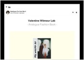 Création d'une édition en ligne pour la marque Valentine Witmeur Lab 
