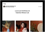 Réalisation d'un look book pour la collection automne hiver de chez Valentine Witmeur Lab