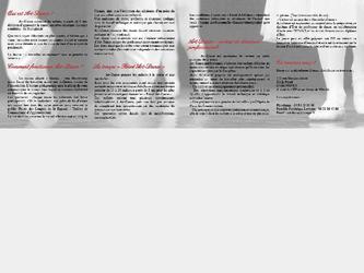 Double page intérieure de présentation de l'association dans le programme