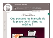 Réalisation d'une infographie sur "Que pensent les Français de la place du vin dans les médias ?".