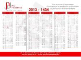 conception calendrier 2013 avec cycle lunaire en arabe/français, format A4