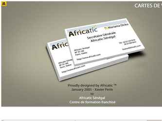 Carte de vosote réalisée pour l'équipe administrative de la franchise Africatic Sénégal.