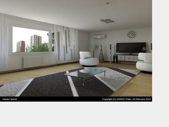 Ralisation d une visualisation architecturale d intrieur.Modlisation, texturing, rendering sous 3DS MAX.