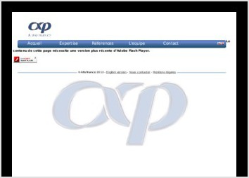 Design et dveloppement du site internet de l entreprise alfafinance  partir d une charte graphique prexistante.