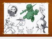 croquis raliss  partir de personnages connus de dessins anims ou de jeux vidos