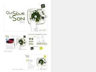 graphisme du site du festival de musique "Qui sme le son"
