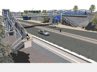 Conception 3D et design de la passerelle Zouari (Tramway de Constantine)