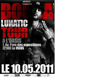 Affiche annonçant le concert d'un artiste.