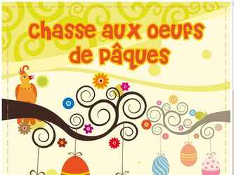 Affiche réalisé pour une association pour la chasse aux oeufs de Pâques