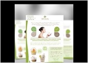 Création de flyers pour la marque de cosmétiques bio Senselia.
