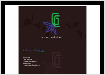 Carte d'affaire pour services horticoles gc