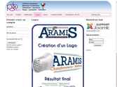 Creation graphique du logo de l'entreprise Aramis.
Representant l'identité de la société.
