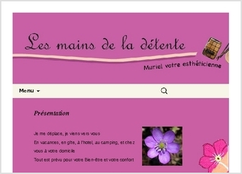 Site de l'esthéticienne à domicile, réalisé sous wordpress