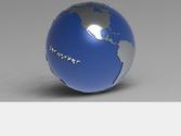 globe terrestre 3D avec logo
(possibilté d'adapter tous les logos ou dessins)
