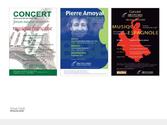 Déclinaison Affiches A3, flyers A5 et billets numérotés pour les concerts de l\