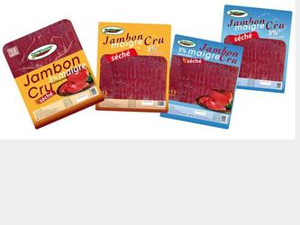 client Tradi Saveur packaging de la mise en valeurs du jambon sec.
Dessin et mise en pages sur illustrator. 