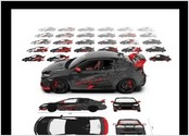 Livrée automobile pour la marque Red Runner spécialisée dans le sport automobile.
Fichier 2 vectoriel pour le poseur
Application et rendu 3D pour aperçu