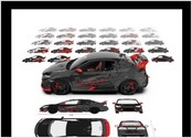 Livrée automobile pour la marque Red Runner spécialisée dans le sport automobile.
Fichier 2 vectoriel pour le poseur
Application et rendu 3D pour aperçu
