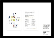 Galerie Helène Bailly (2015)
- Création et mise en page du
carton d?invitation pour le
vernissage «l?abstraction de
1920 à nos jours».
-Concéption graphique, choix typographique,
principe graphique, mise en
page.