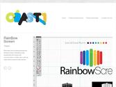 Ralisation de la charte graphique de Rainbow Screen. Refonte du logo, actualisation des moyens de communications, cration des cartes de visite, fiches produits et site internet.