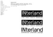 Srie de logos pour lagence INterland, qui regroupe trois disciplines (Architecture,Urbanisme, Paysage), avec une nouvelle section de production Films, et une agence  Bangalore, Inde.