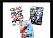Mise en page de différents magazines aux Edtions Larivière : Armes de chasse, Quad, Microsim