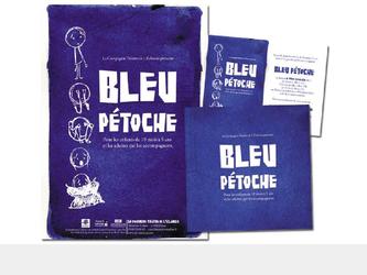 Conception de l'univers graphique et des outils de communication pour le spectacle Bleu Pétoche de la Compagnie Théâtre de l'Eclaircie (affiche, plaquette de présentation et documents web).