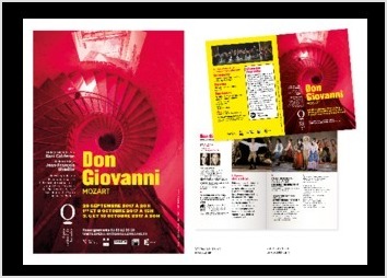 Affiche et tract pour l opra Don Giovanni. Au sein de l agence Dans les villes  Strasbourg.