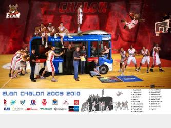Ralisation du poster de l quipe de basket de l Elan Chalon saison 2009/2010