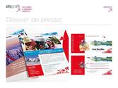 Dossier de presse et invivation pour Savoie Mont Blanc Tourisme
 45 fiches A4 recto verso en 3 langues.
