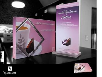 Lancement de la gamme Nora de Nespresso : packaging, leaflet, affiche,....