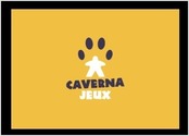 réalisation du logo Caverna Jeux, boutique de jeux de société, en lien avec l'éditeur studio kabo.
