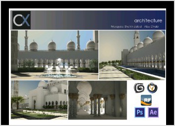 Réalisation entièrement en 3D de la mosquée Sheik Zaïed.