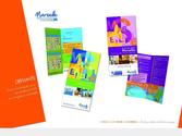 Réalisation de la charte graphique, des illustrations et de la mise en forme de flyers touristiques à destination des professionnels en congrès à Marseille.