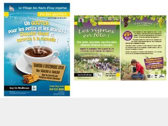 Exemples de flyers raliss pour la ville dIssy-les-Moulineaux.