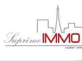 Conception et réalisation du logo Supreme IMMO une agence immobilière de Paris dans la location/vente