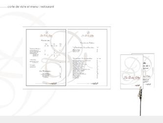 carte de visite et menu d un restaurant