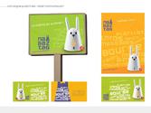 campagne publicitaire pour un objet communiquant : affiche abribus et 4x3, flyer simple et recto-verso
