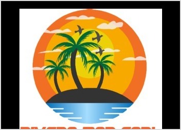 Cette oeuvre est le logo de l'entreprise RVERA MAR Sarl, entreprise écologique de traitement Phytosanitaire et d'assainissement urbain. Ce logo représente une plage seine et propre sur laquelle on aperçoit la mer, des cocotiers et un couché du soleil.