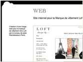 Création d'une nouvelle image pour le site internet ainsi que pour toute la communication papiers de la marque de vêtement Loft à Paris.