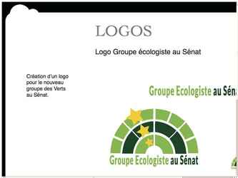 Création du logo pour le nouveau groupe 
écologiste des Verts au Sénat.