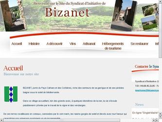 Ralisation du site Internet de la mairie de Bizanet.