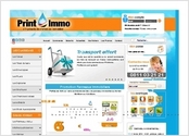 Création du logo printimmo, l'imprimerie spécialisée des métiers de l'immobilier