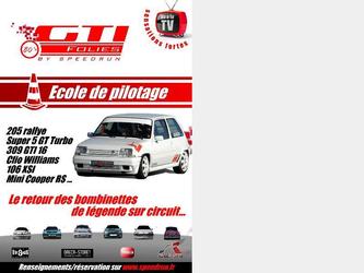 Flyer pour un stage de pilotage.