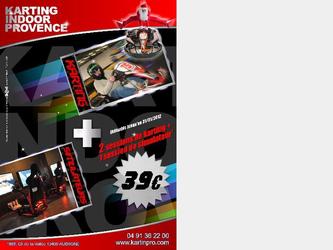 Flyer pour un offre promotionnelle de karting.