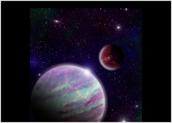 Illustration sur le thème de l'espace et des planètes.