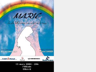 Cration d une affiche pour une comdie musicale sur le thme de Marie